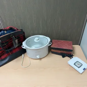 Hamilton Beach Slow Cooker, Plaid Bag, Lifelong Clock Lot
