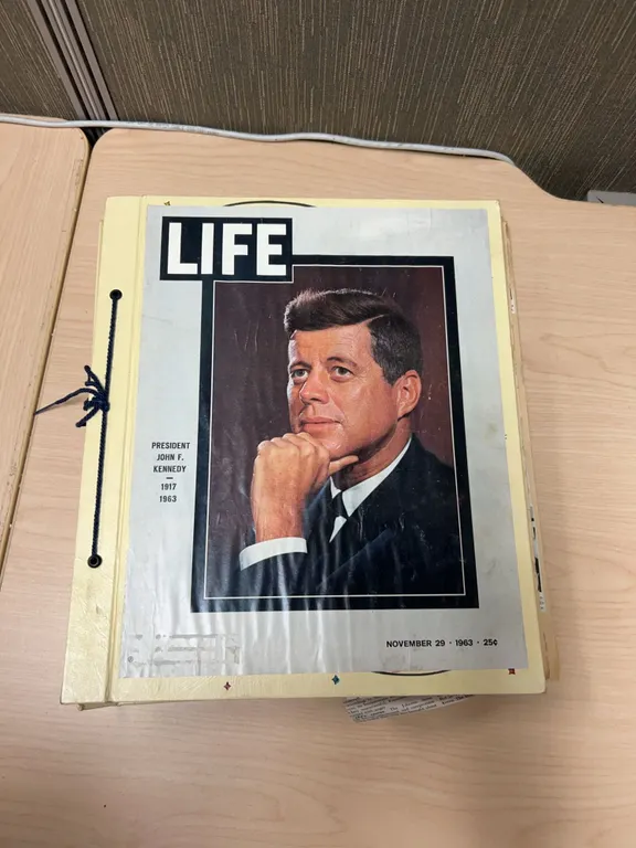 Scrapbook of JFK Memorabilia with 1963 Life Magazine Cover
