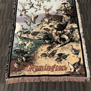 Remington Arms Wildlife Scene Woven Tapestry Throw