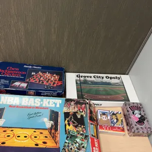 Board Games and Puzzles Including NBA BAS-KET