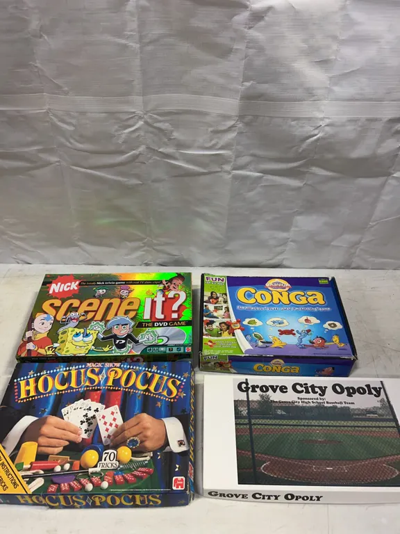 Board Game Lot: Scene It?, Cranium Conga, Hocus Pocus, Opoly