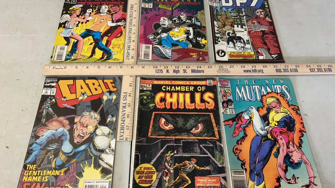 Marvel Comics-The New Mutants, Chamber Of Chills, Cable, D.P.7, & Mort The Dead Teenager