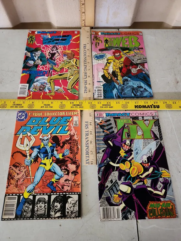 DC Comics Blue Devil, Impact Comics The Fly, & The Web