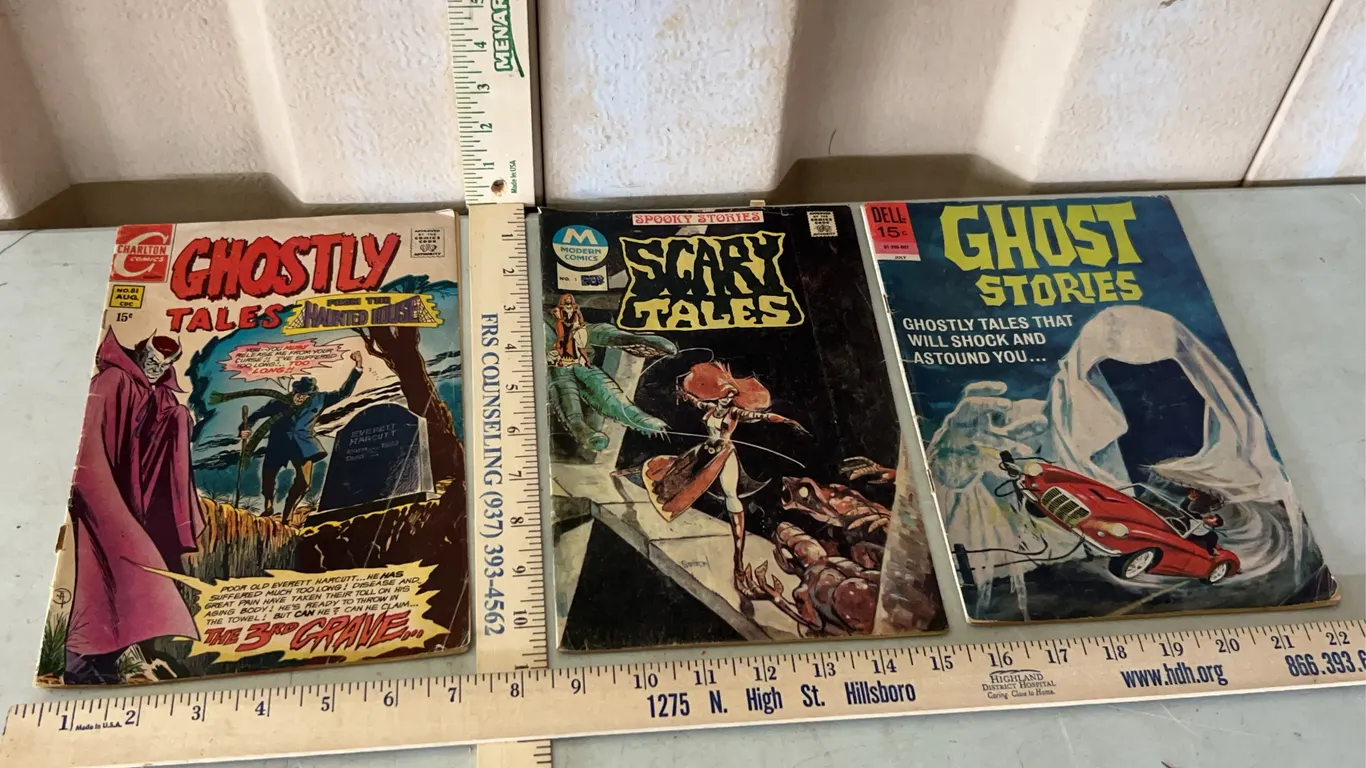 Comics-1970 #5 Ghost Stories, 1975 #1 Scary Tales, 1970 Vol.5 #81 Ghostly Tales