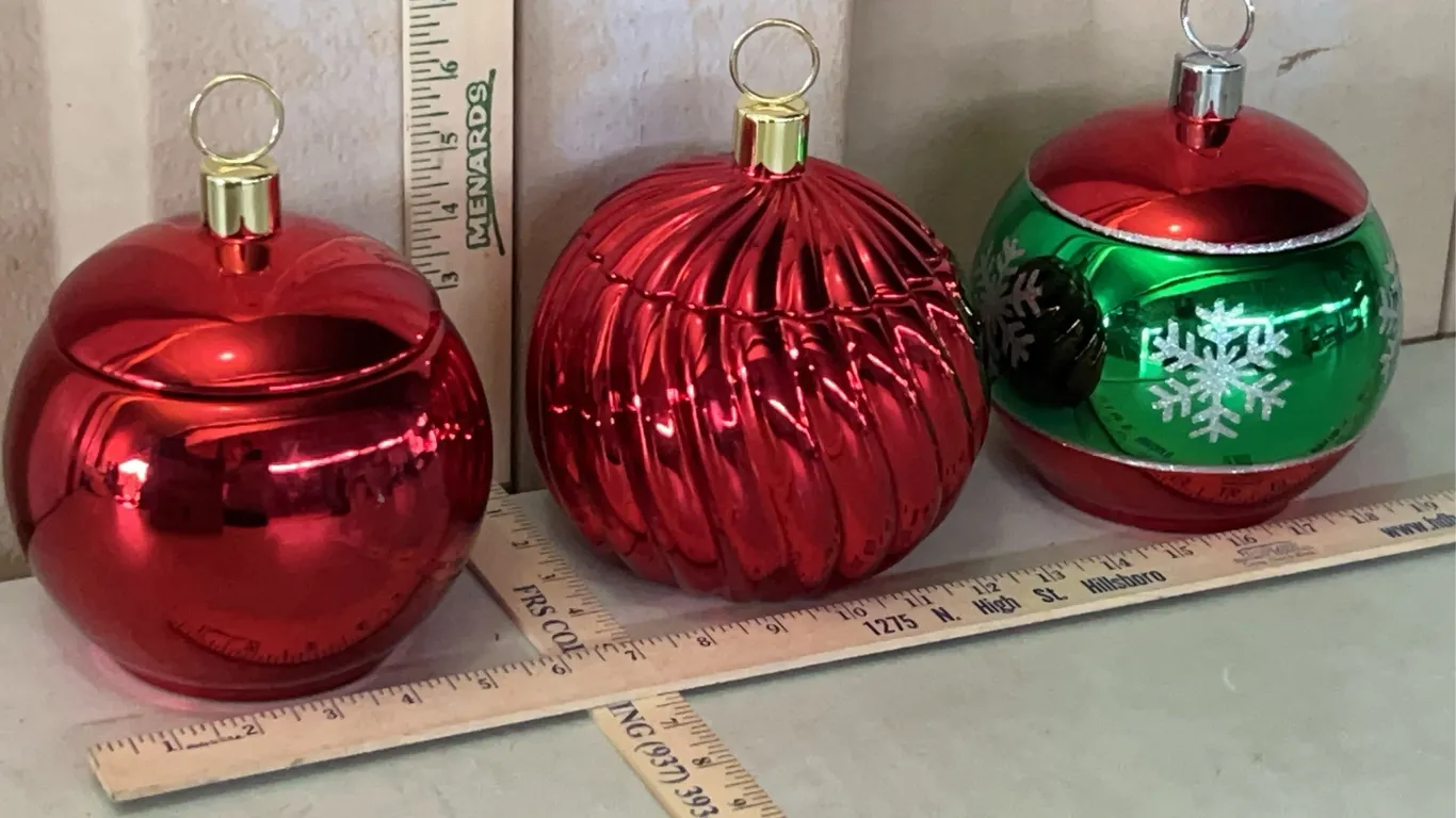 3 Teleflora Ceramic Ornament Jars