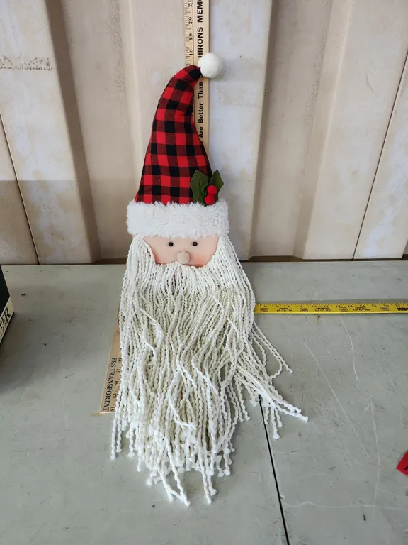 Plush Santa Face Door Hanger
