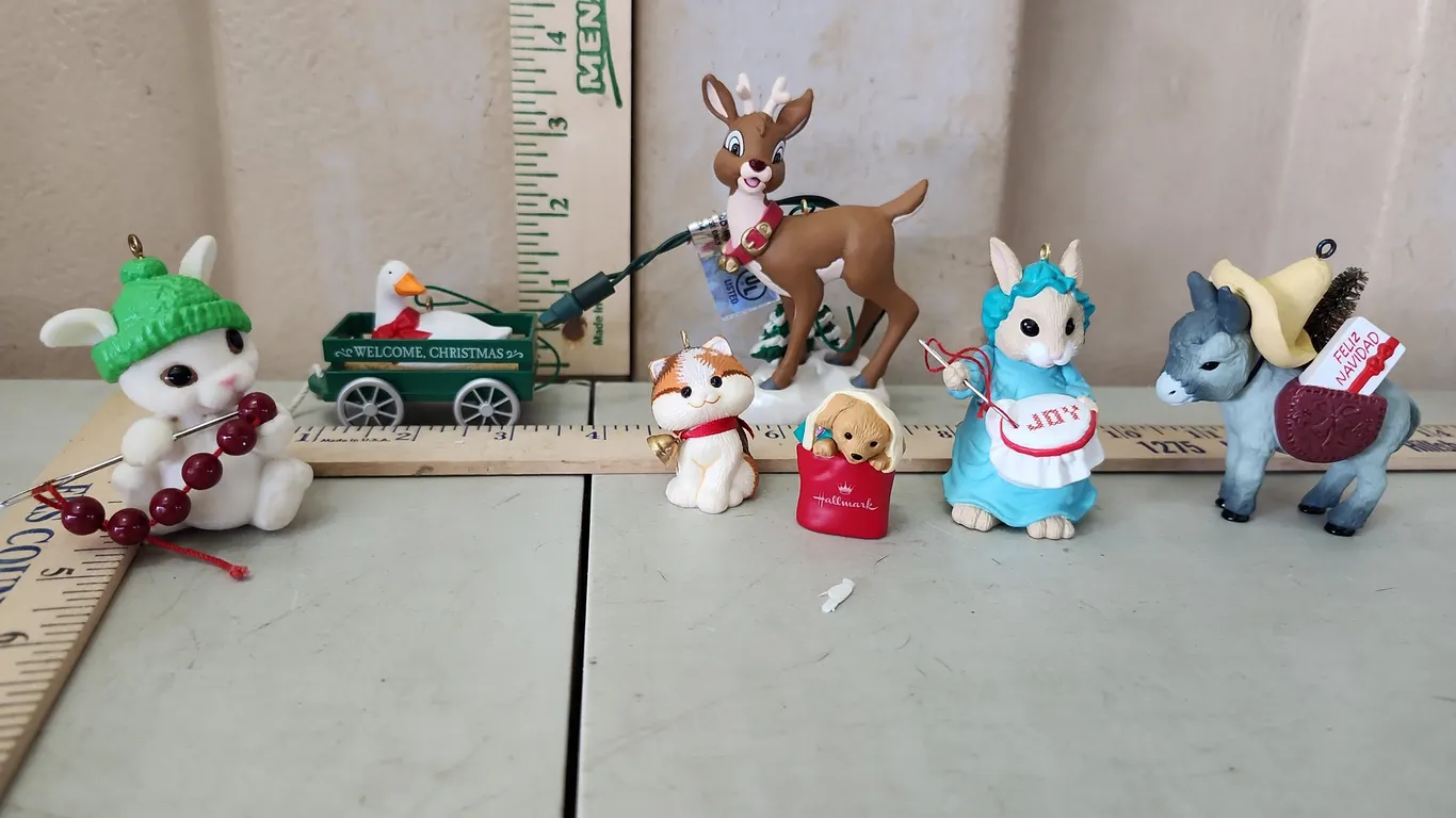 Hallmark Keepsake Ornaments-Cat, Rudolph, Rabbits, Etc.