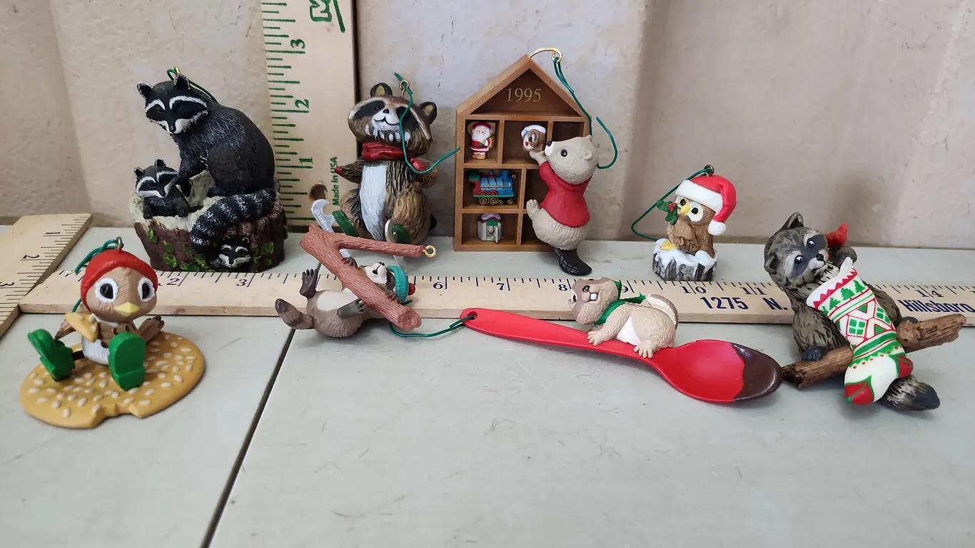 Hallmark Keepsake Ornaments-Raccoons, Birds, Etc.