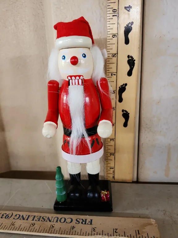 Wooden Santa Nutcracker 9.25" Tall