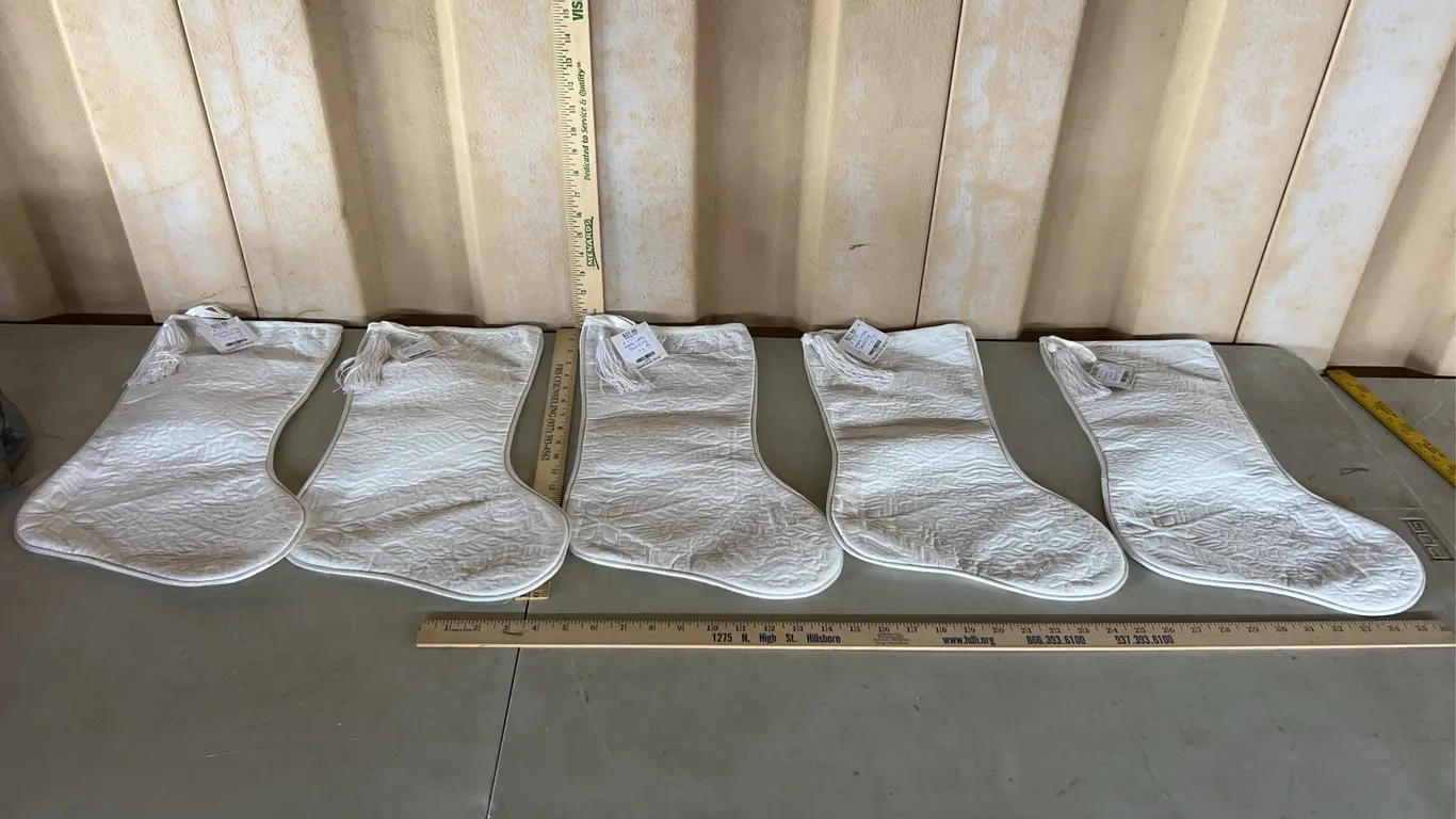 5 New White Stockings