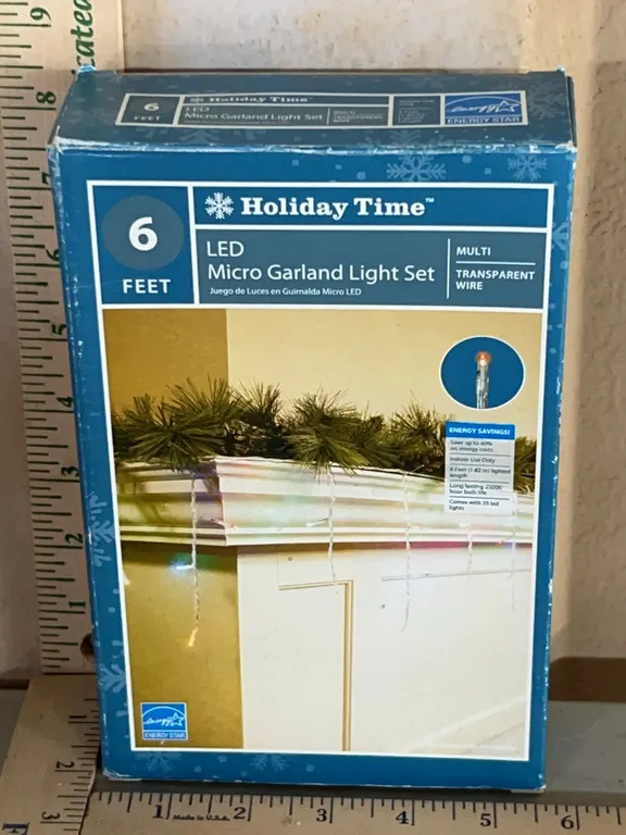 Holiday Time LED Micro Garland Light Set 6'