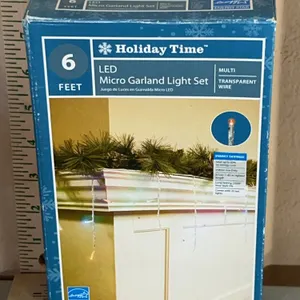 Holiday Time LED Micro Garland Light Set 6'