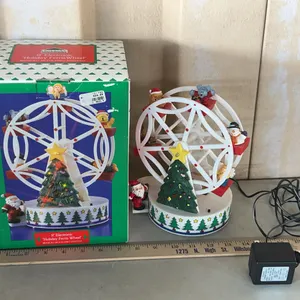 Holiday Workshop 9" Electronic Holiday Ferris Wheel In Box, Tested Works