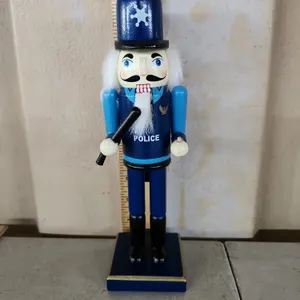 Wooden Police Nutcracker 10" Tall