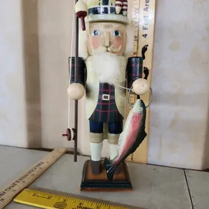 Wooden Fisherman Nutcracker 12.5" Tall