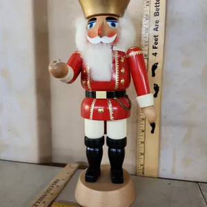 Wooden Nutcracker Missing Item To Hold 15.5" Tall