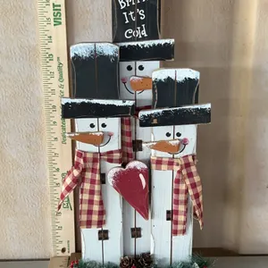 Lighted Snowman Decor, Battery Operated 18" Tall