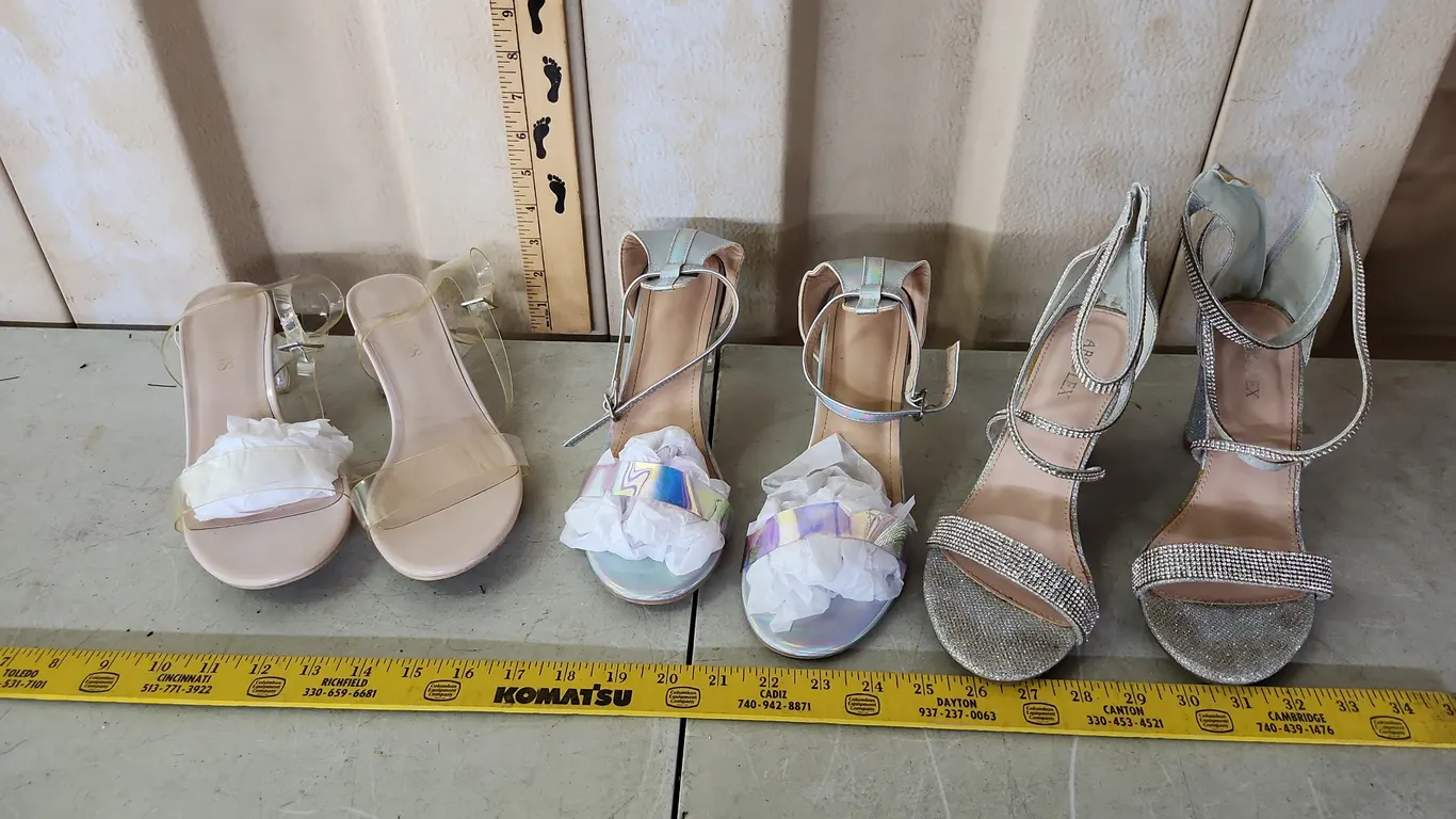3 Pairs Size 9 Heels, Lightly Used