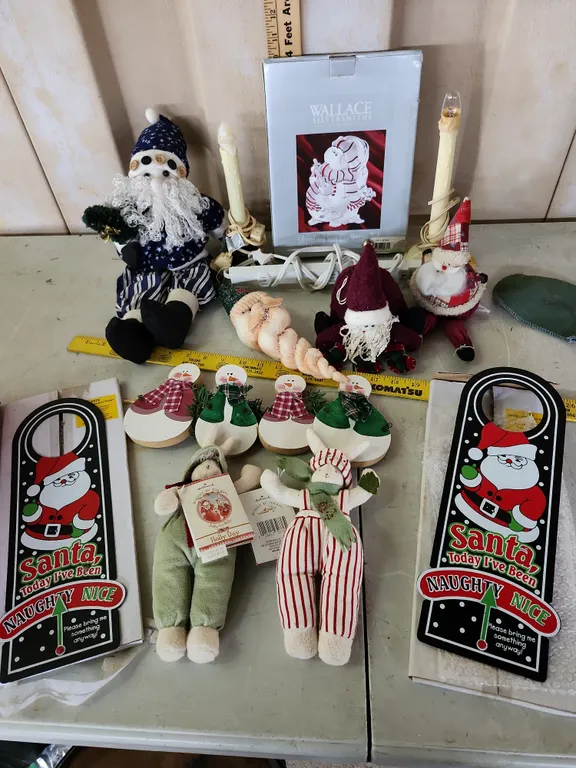 Naughty Or Nice Door Knob Hangers, Plush Figures, Etc.