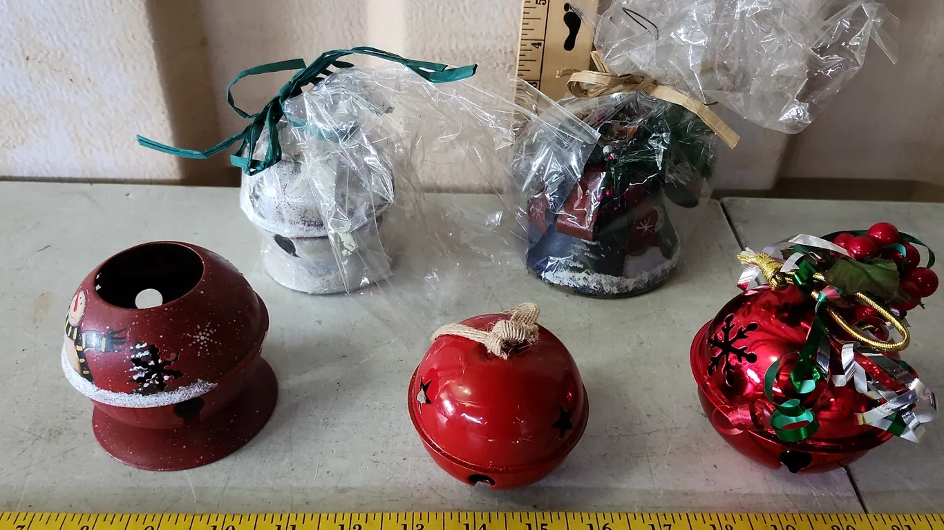 Metal Christmas Bells & Candle Holders