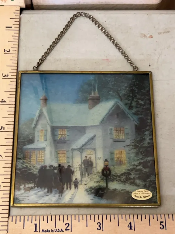Thomas Kinkade Enesco Glass Sun Catcher Made In Mexico
