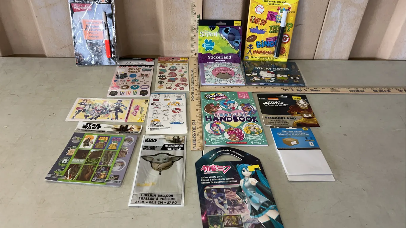 Assorted Stickers, Sticky Notes, Etc.