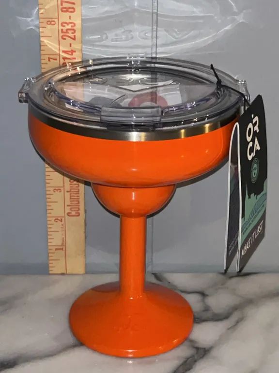 New Orca Rita 13 oz Insulated Margarita Cup Persimmon/Orange