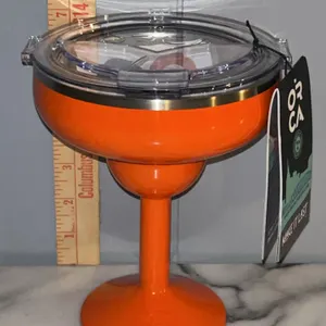 New Orca Rita 13 oz Insulated Margarita Cup Persimmon/Orange