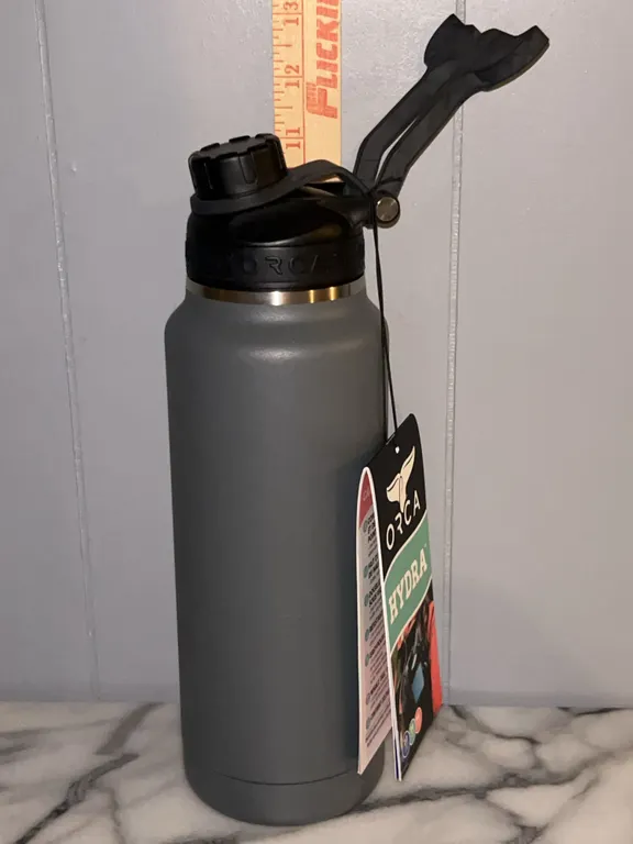 New Orca Hydra 34 oz Insulated Tumbler Bottle Charcoal/Grey