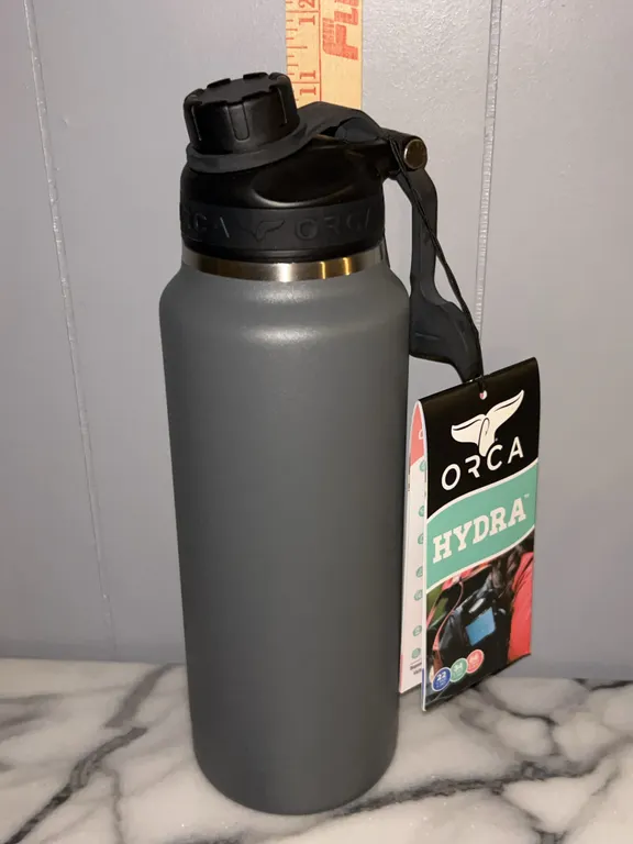 New Orca Hydra 34 oz Insulated Tumbler Bottle Charcoal/Grey