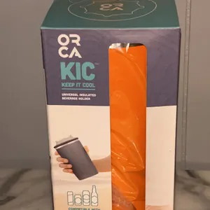 New Orca Kic "Keep It Cool" Universal Insulated Beverage Holder Blaze Orange - Compatible W/12 oz Sl