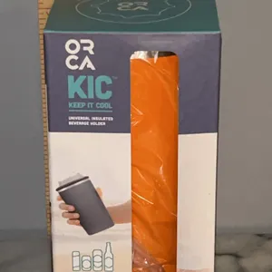 New Orca Kic "Keep It Cool" Universal Insulated Beverage Holder Blaze Orange - Compatible W/12 oz Sl