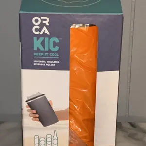 New Orca Kic "Keep It Cool" Universal Insulated Beverage Holder Blaze Orange - Compatible W/12 oz Sl