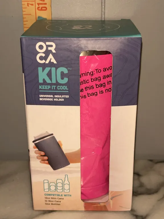 New Orca Kic "Keep It Cool" Universal Insulated Beverage Holder Pink - Compatible W/12 oz Slim Cans,