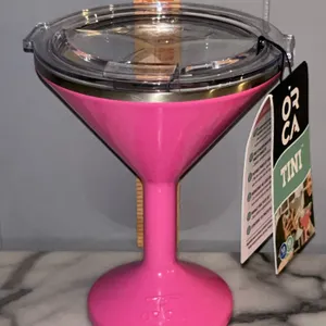 New Orca Tini 13 oz Insulated Martini Cup Pink