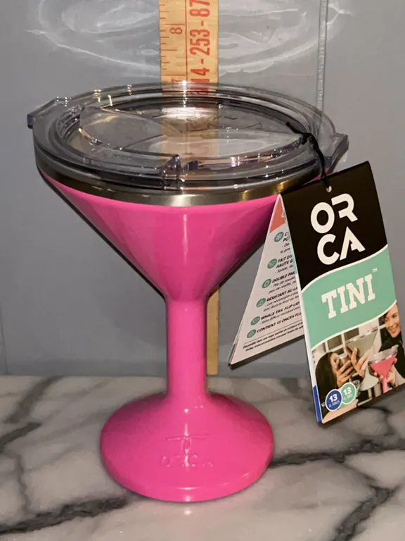 New Orca Tini 13 oz Insulated Martini Cup Pink