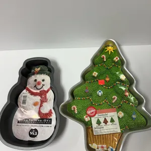Non-Stick Snowman Pan and Wilton Tree Cake Pan