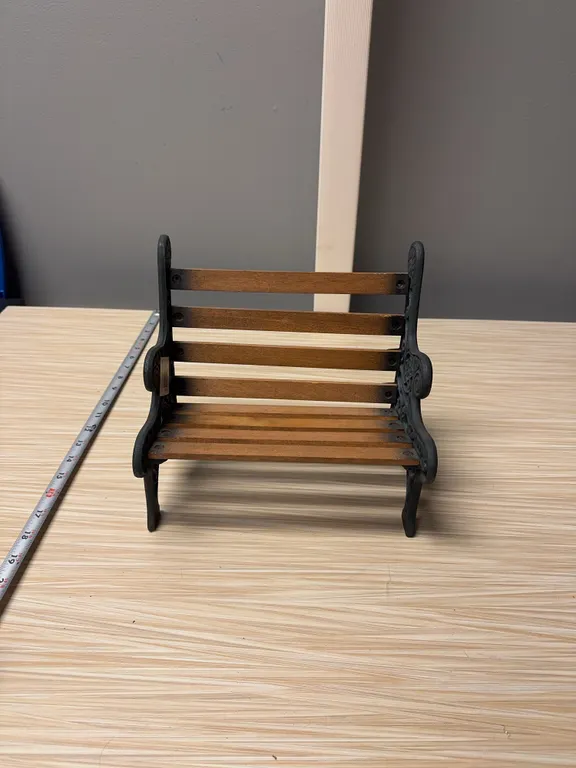 Cast Iron Wood Benches for Dolls