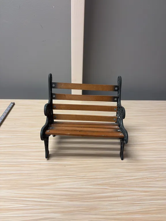 Cast Iron Wood Benches for Dolls