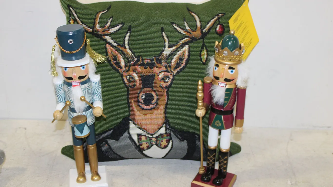 Nutcrackers & Deer Pillow