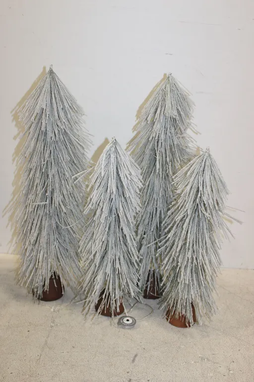 Flocked Christmas Trees