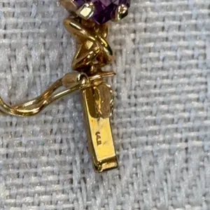14K Gold Amethyst Bracelet