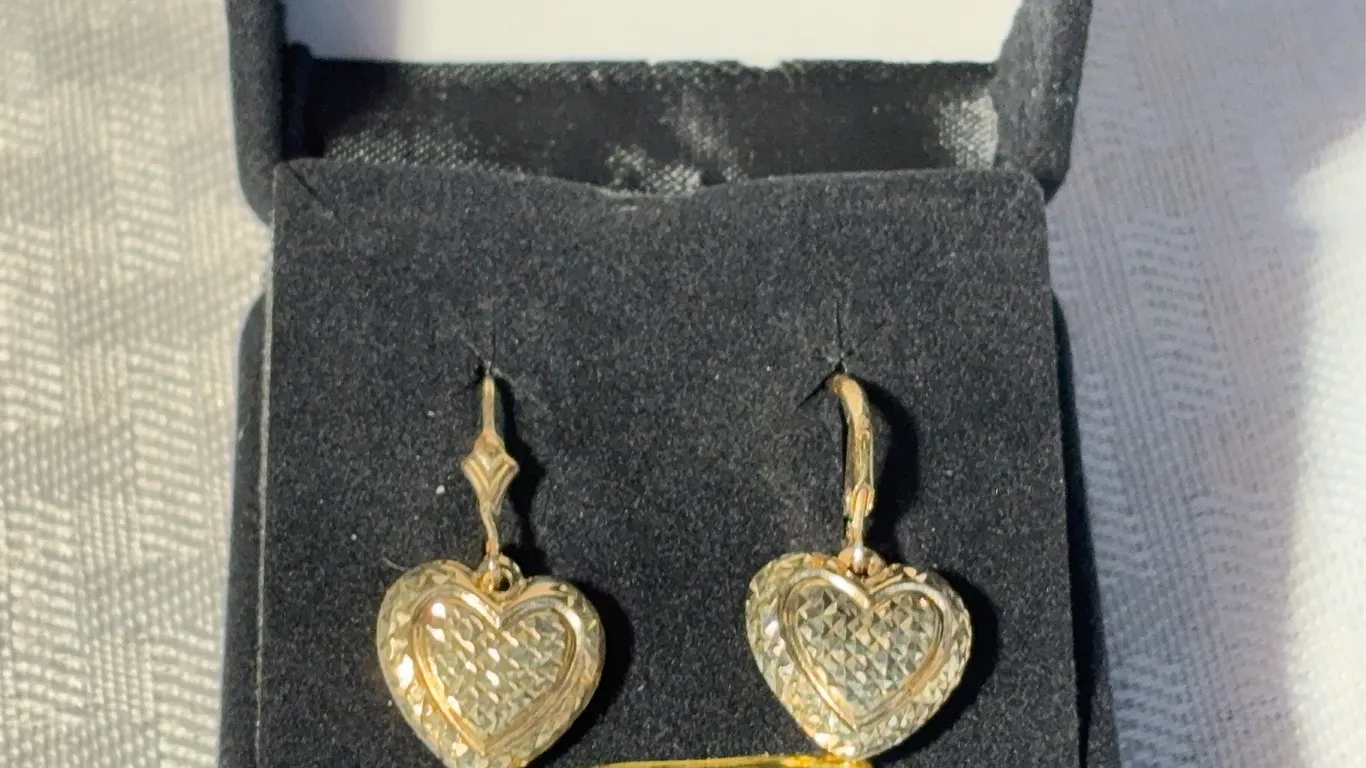 14K Heart Shaped Earrings