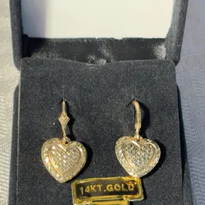 14K Heart Shaped Earrings