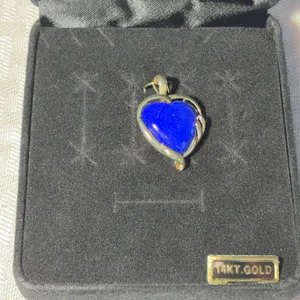 14K Lapis Heart Pendant
