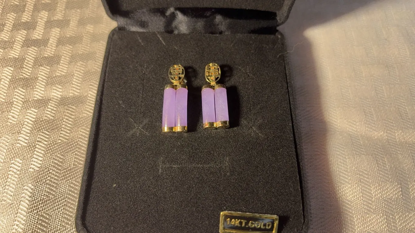 14K Lavender Type Earrings