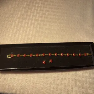 Joan Rivers Ladybug Bracelet and Earrings