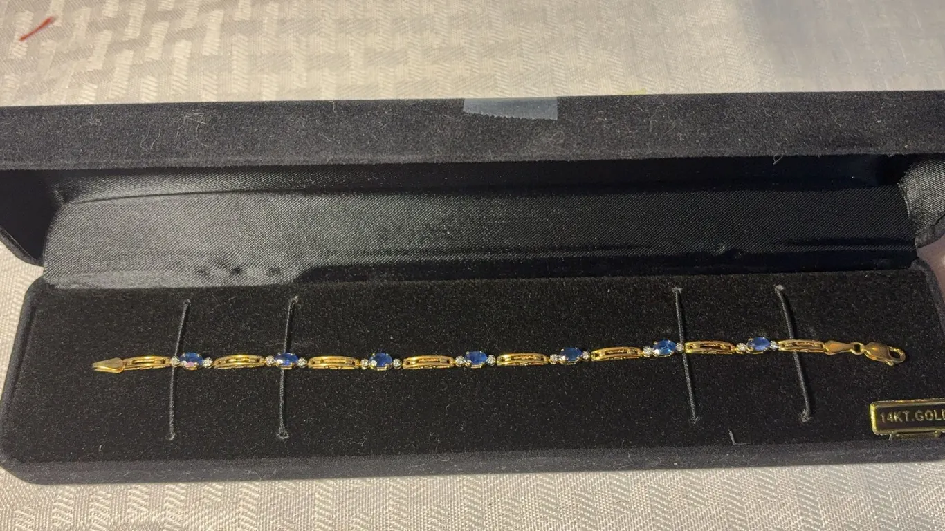 14K Sapphire Bracelet