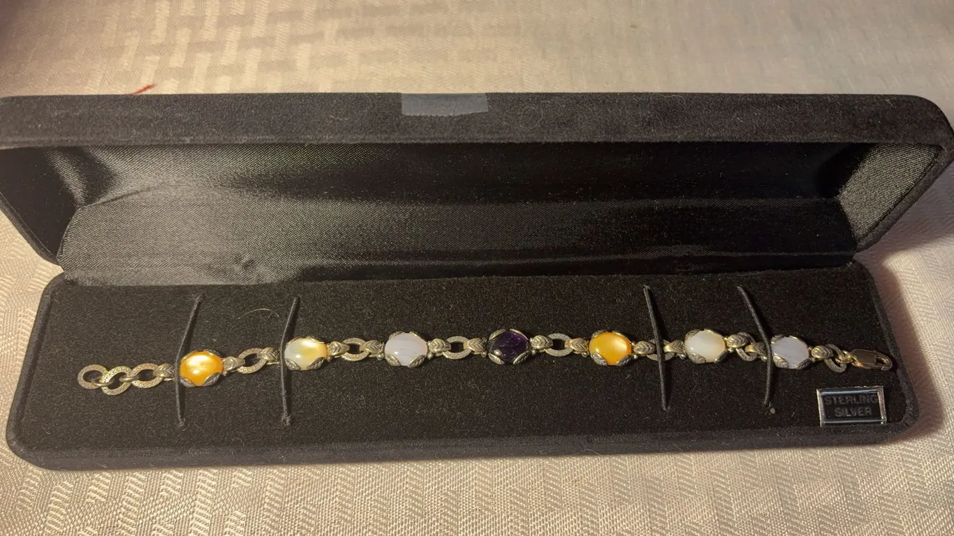 Southwest Sterling Silver Multi Stone Bracelet