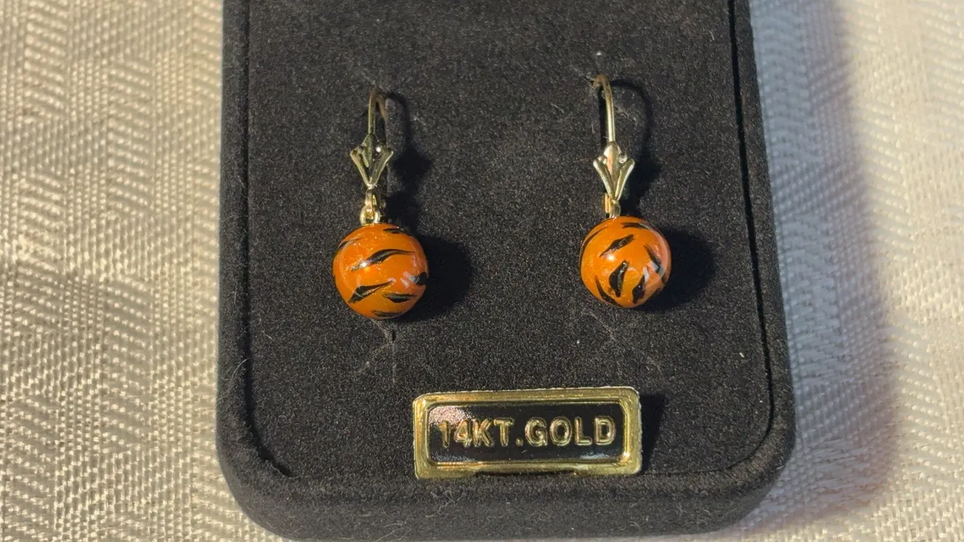 14K Animal Print Earrings